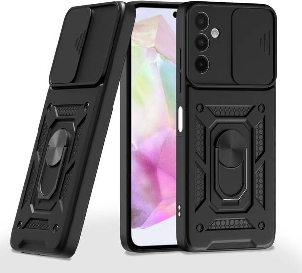 AIBEX Back Cover for Samsung Galaxy A26 5G| D10 Tough Armor | Sliding Camera Shield | Ring Holder Kickstand