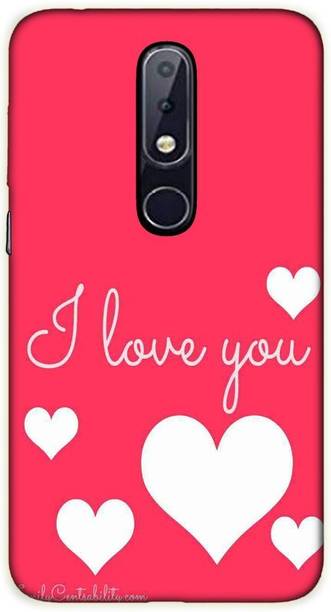 iprinto Back Cover for Nokia 6.1 Plus I Love You Back Cover
