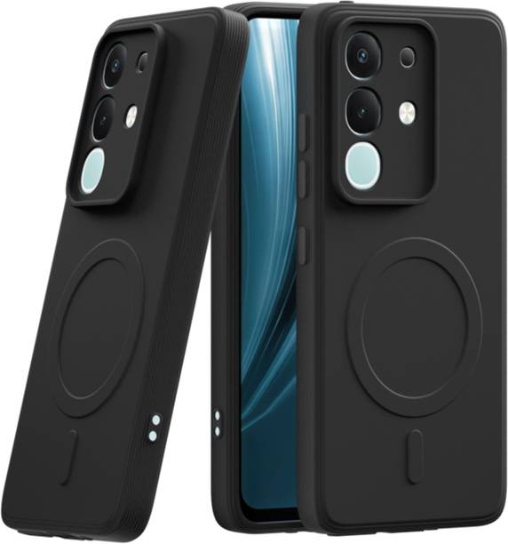 Exllpro Back Cover for Premium Silicone Back Cover for vivo-t4x-5g with MagSafe Compatible