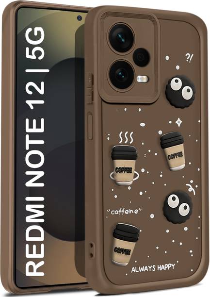 Vshop Back Cover for Redmi Note 12 5G, Poco X5 5G Cute Fun Cartoon 3D Ball Coffee Case