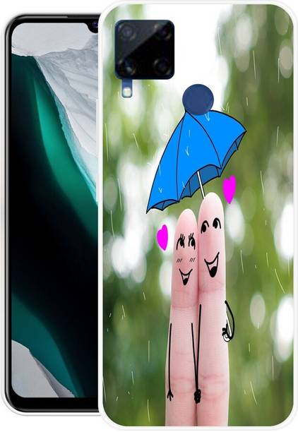 FRONK Back Cover for Realme C15, RMX2180, LOVE, FINGERS, COUPLE, UMBRELA, ART