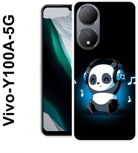 MASURA Back Cover for Vivo Y100A 5G, Music, Cute, Baby, Panda, Funky, 536