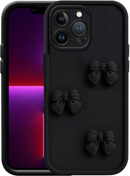 MagicTrap Back Cover for iPhone 13 Pro Max Cute 3D Bow Design Camera Protection Lightweight Slim Cover for Girls