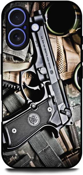 KEYCENT Back Cover for APPLE iPhone 16 Plus (GUN, PISTOL, ARMY, REVOLVER, MILITARY, AMMO, M4A1, PUBG
