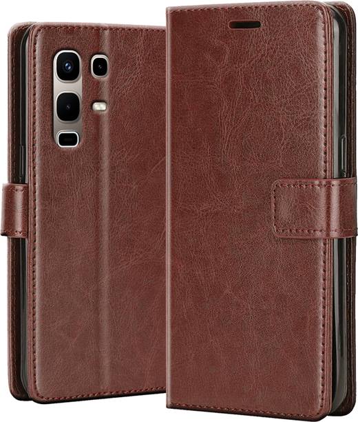 Driden Back Cover for Infinix Note 50S 5G + - Inbuilt Stand & Card Pockets | Hand Stitched | Wallet Flip Case