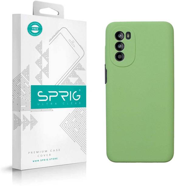 Sprig Liquid Silicone Back Cover for Motorola G62 5G Green, Shock Proof, Silicon, Pack of: 1