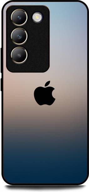 FAZAKA Back Cover for VIVO T3 5G On Glossy Metal Phone Cover | APPLE LOGO THEME