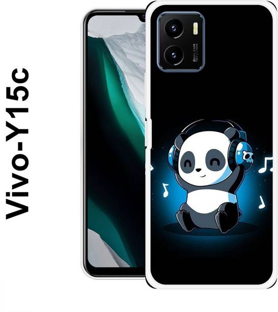 MASURA Back Cover for Vivo Y15s, Music, Cute, Baby, Panda, Funky, 536