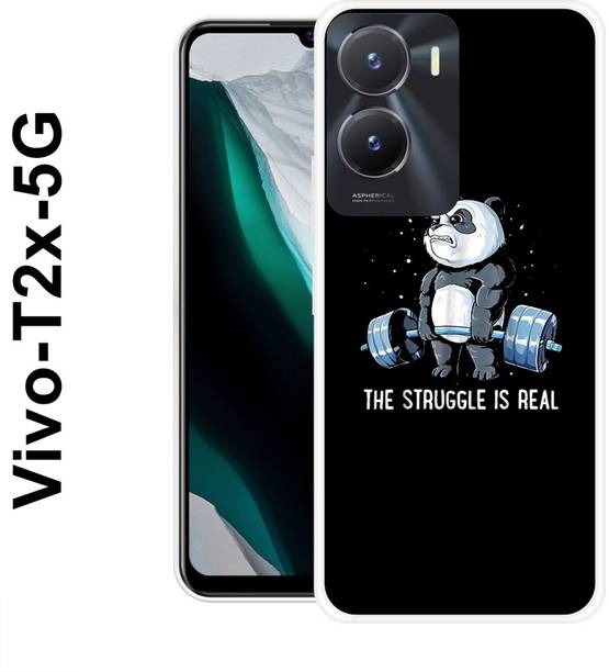 MASURA Back Cover for Vivo T2x 5G, Struggle, Panda, GYM, Bear, Funky, 537