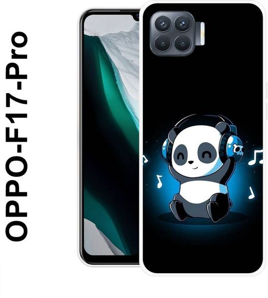 MOBIFLY Back Cover for OPPO F17 Pro, Music, Cute, Baby, Panda, Funky, 536