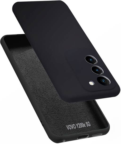 VAPRIF Back Cover for Vivo Y200e 5G, Vivo T3 5G, Matte Rubberized Soft Silicone Protective Cloth Inside