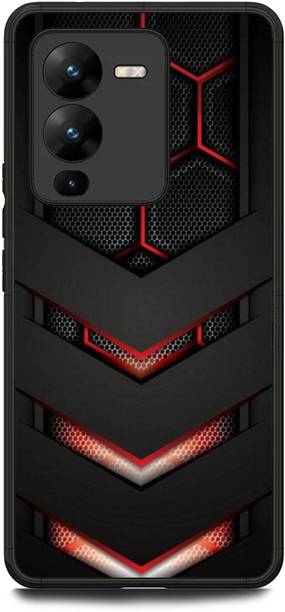 WallCraft Back Cover for Vivo V25 Pro 5G, V2158 BLACK SHARK, RED EDGE, VALOR, TEXTURE, ABSTRACT