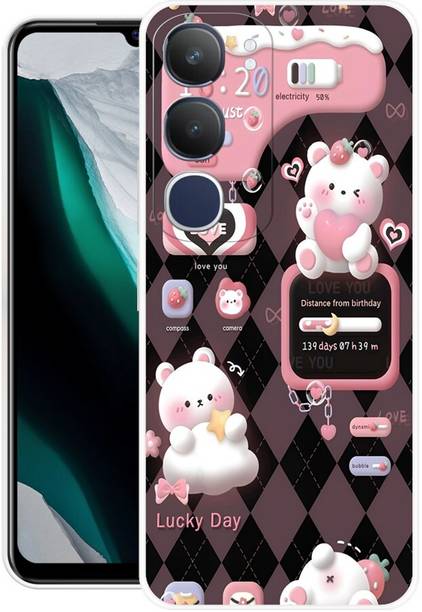 icusto Back Cover for vivo Y29 5G, V2420 For Her, Girls, pink Back Cover