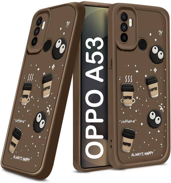 TRUEUPGRADE Back Cover for Oppo A53, Oppo A33 Cute Fun Cartoon 3D Ball Coffee Case