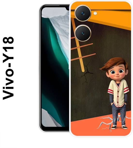 MASURA Back Cover for Vivo Y18, Funky, Boy, Cartoon, Anime, Design, 404