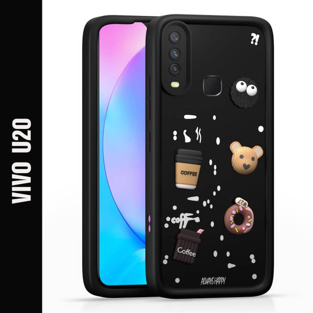 DefendX Back Cover for Vivo U20 Cute Coffee Lover Back Cover | Anti-Slip Mobile Case