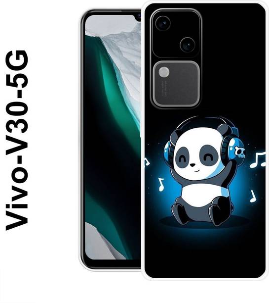 MOBIFLY Back Cover for Vivo V30 5G, Music, Cute, Baby, Panda, Funky, 536