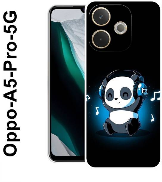 MASURA Back Cover for OPPO A5 Pro 5G, Music, Cute, Baby, Panda, Funky, 536