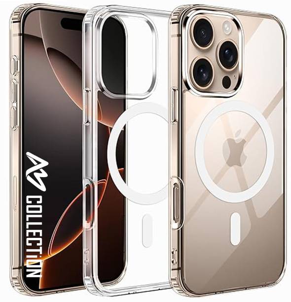 am collection Back Cover for Apple Iphone 15 pro max Magsafe Transparent Mobile Back Cover