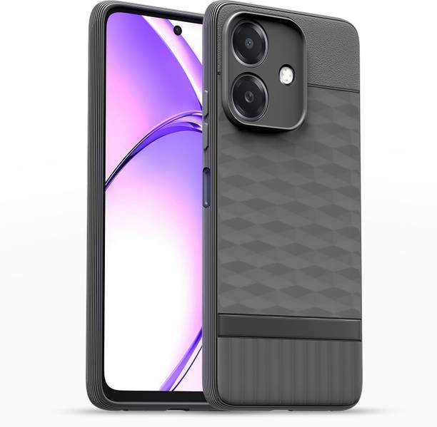 CRAFTIFY Back Cover for REALME C61 / N61 Hexagon 3D Case TPU Soft Flexible Shockproof Case - Grey