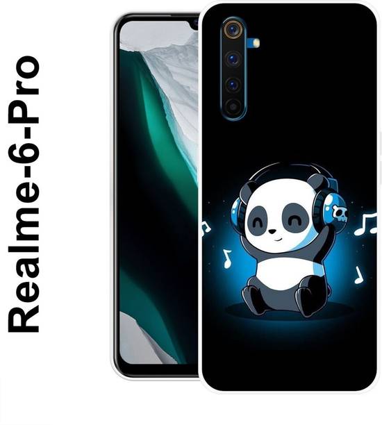 MOBIFLY Back Cover for Realme 6 Pro, Music, Cute, Baby, Panda, Funky, 536