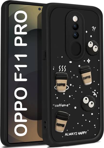 Vshop Back Cover for Oppo F11 Pro Cute Fun Cartoon 3D Ball Coffee Case