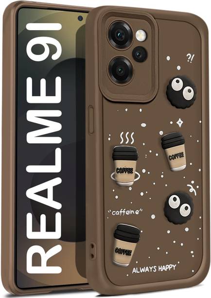 CRAFTIFY Back Cover for REALME 9i 5G , 3D Cartoon Coffee Emoji Designer | Shockproof & Stylish
