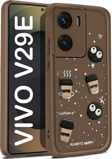 Vshop Back Cover for Vivo V29e 5G Cute Fun Cartoon 3D Ball Coffee Case