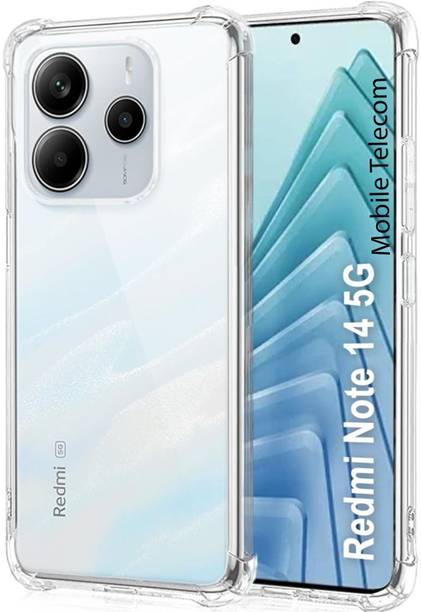 Luxury Shield Back Cover for Redmi Note 14 5G, Bumper Transparent Crystal Clear Ultra Thin Soft Jelly Flexible