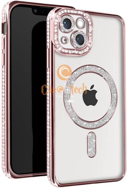 casohitech Back Cover for Apple iPhone 13, iPhone 13, Bling Rhineston, Sparkle Diamond, Camera Lens, Logo View