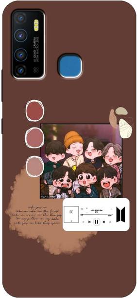 Kotuku Back Cover for Infinix Hot 9, X655D, BTS, Life Goes On, Cute Cartoon, Boys & Girls Back Cover