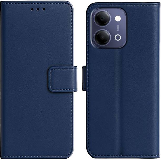 Ascensify Back Cover for Vivo T5 Lite 44W 5G Premium PU Leather Flip Cover with Card Slots & Stand Feature