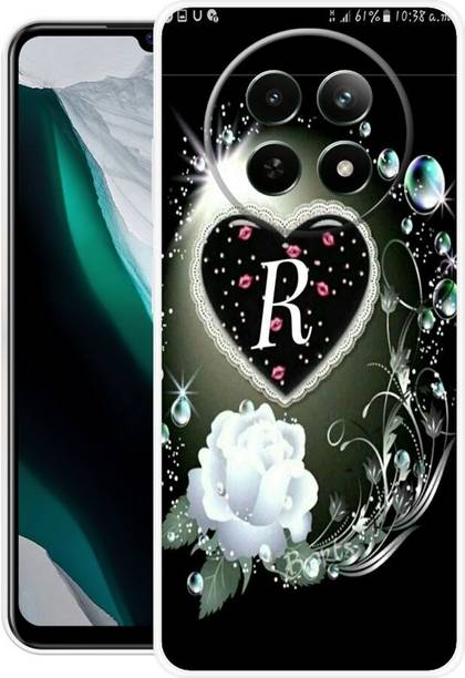 PHONE WALEY.COM Back Cover for Realme C65 5G,RMX3997,R LETTER,R NAME,R WORD,R ALPHABET