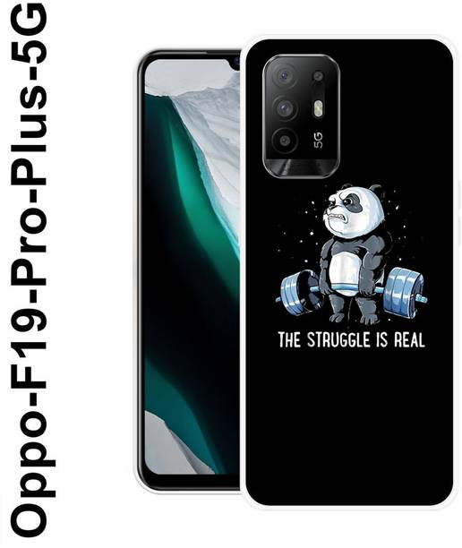 MOBIFLY Back Cover for OPPO F19 Pro+ 5G, Struggle, Panda, GYM, Bear, Funky, 537
