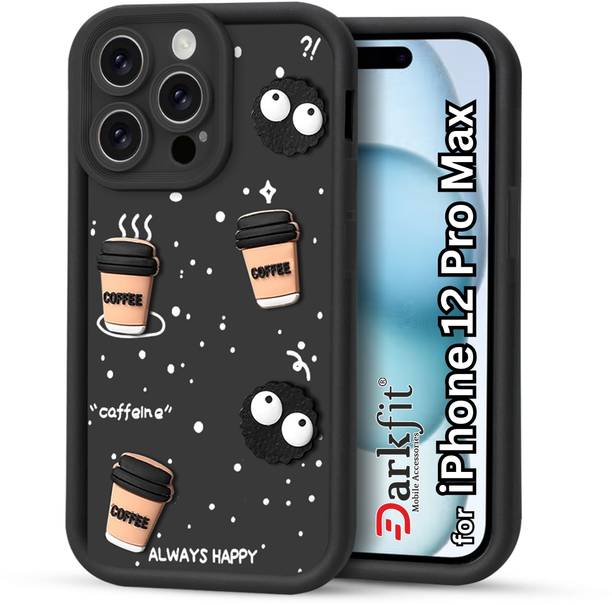 DARKFIT Back Cover for Apple iPhone 12 Pro Max, 3D Coffee Design Case