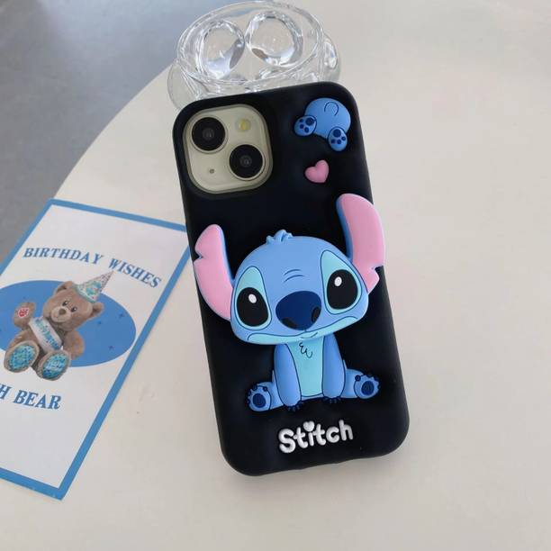 COVERLOGY Back Cover for iphone 13, iphone 14, iphone 15, black stitch