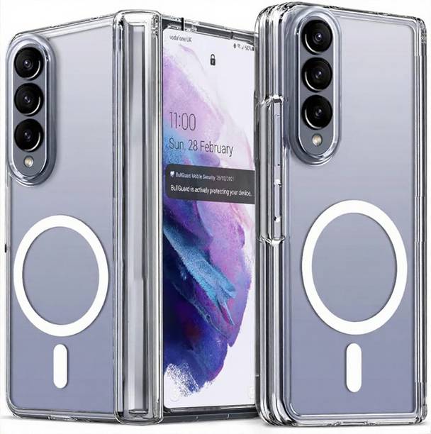 Caseroy Back Cover for Samsung Galaxy Z Fold 4 Transparent Magsafe Mobile Back Cover