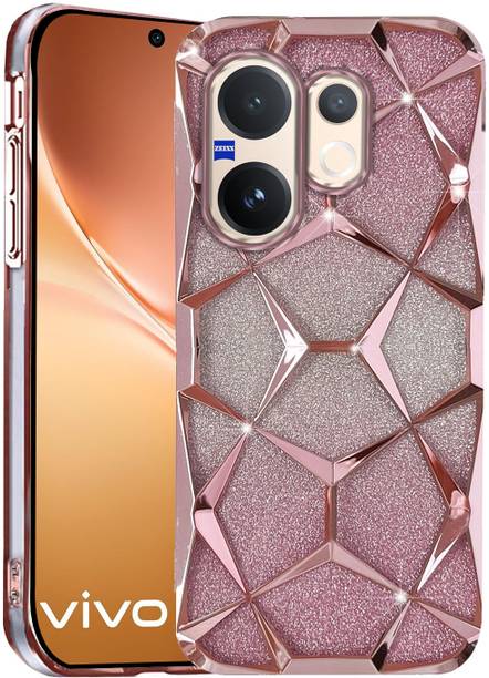 TERANCE Back Cover for Vivo V60 5G | Plating Bling Gradient Glitter Clear Soft TPU Silicone
