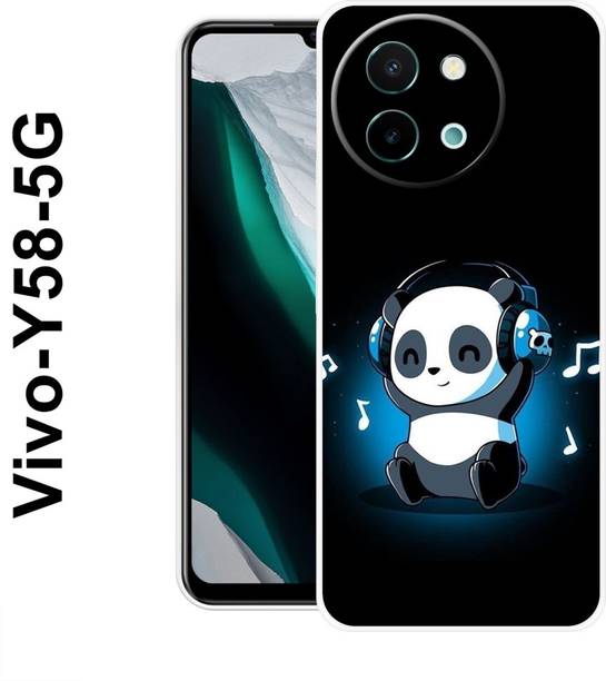 MASURA Back Cover for Vivo Y58 5G, Music, Cute, Baby, Panda, Funky, 536