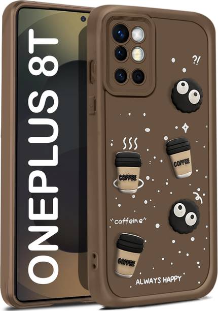 Vshop Back Cover for OnePlus 8T 5G Cute Fun Cartoon 3D Ball Coffee Case