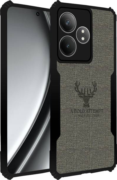 Qyist Back Cover for Realme Gt 6 |Vegan PU Leather |Deer Case| Camera Lens Protection