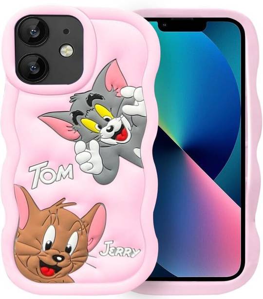 Mintzz Back Cover for Iphone 12 Cute Tom and Jerry Cartoon Cover, Soft Silicon Full Protective Case