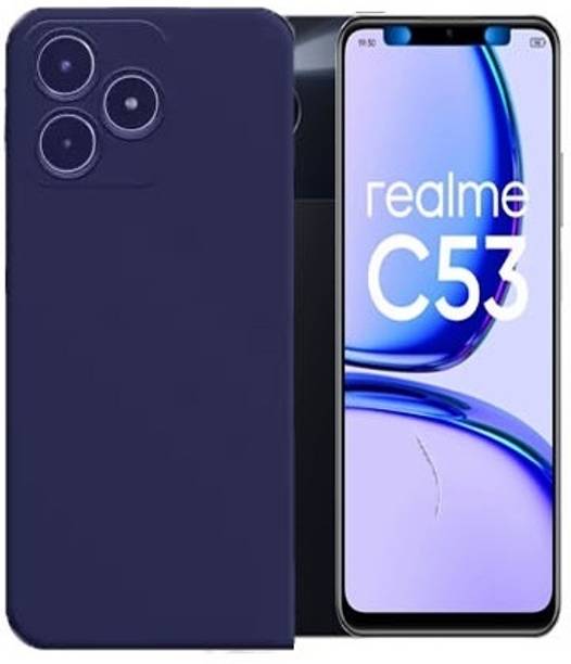 S-Softline Back Cover for Realme C53, inner Soft Microfiber Cloth Cushion Lining Premium Rubberised Candy Case