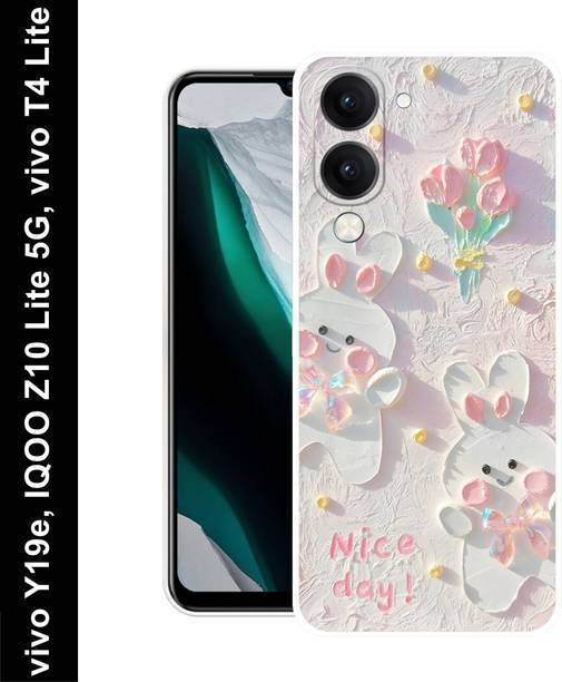 ARTOSS Back Cover for vivo Y19e, IQOO Z10 Lite 5G, vivo T4 Lite 5G cute teddy printed back cover