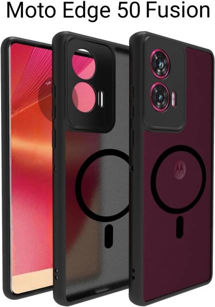 kartflesh Back Cover for Edge 50 Fusion, Shockproof Smoke Transparent Case, Slip Fit Case, Camera & Screen Protection