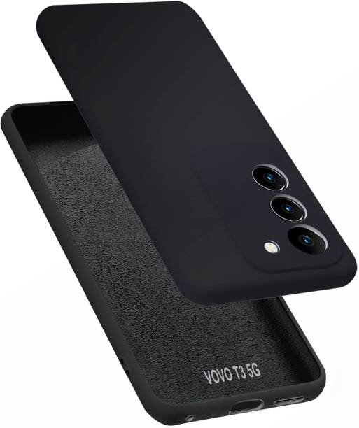 VAPRIF Back Cover for Vivo T3 5G, Vivo Y200e 5G, Matte Rubberized Soft Silicone Protective Cloth Inside