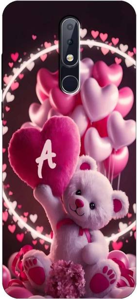 KoversKart Back Cover for NOKIA 3.1 PLUS Teddy Bear Name Letter A Printed Mobile Case