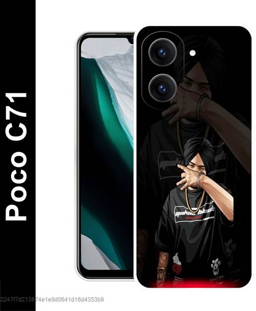 Bluvver Back Cover for POCO C71, Sidhu Moose wala back cover