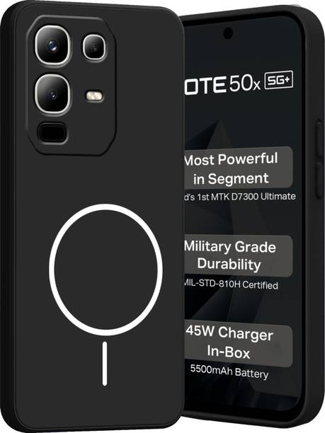 Ascensify Back Cover for Infinix Note 50x 5G Soft Silicone, Flexible, Slim Case with Printed Ring Design