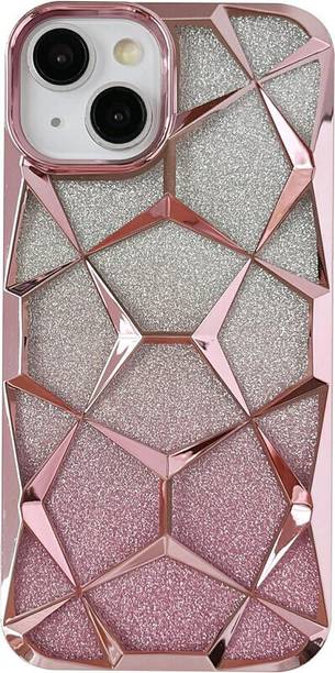 casohitech Back Cover for Apple iPhone 13, Apple iPhone 14, iPhone 13, iPhone 14, Geometric 3D Cube, Diamond Bling Shiny
